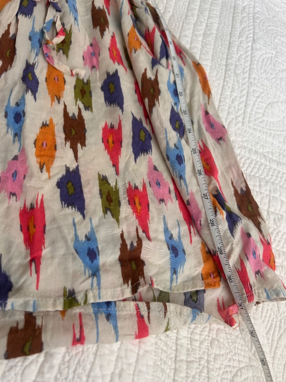 Spring Patterned Mini Dress With Pockets - Picture 8 of 9